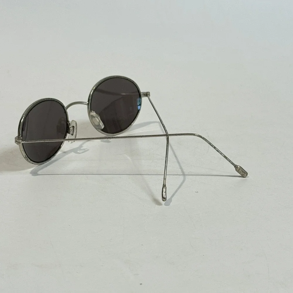 Vintage Y2K Oval Wire Frame Sunglasses Dark Lens Matrix Style Retro 90s